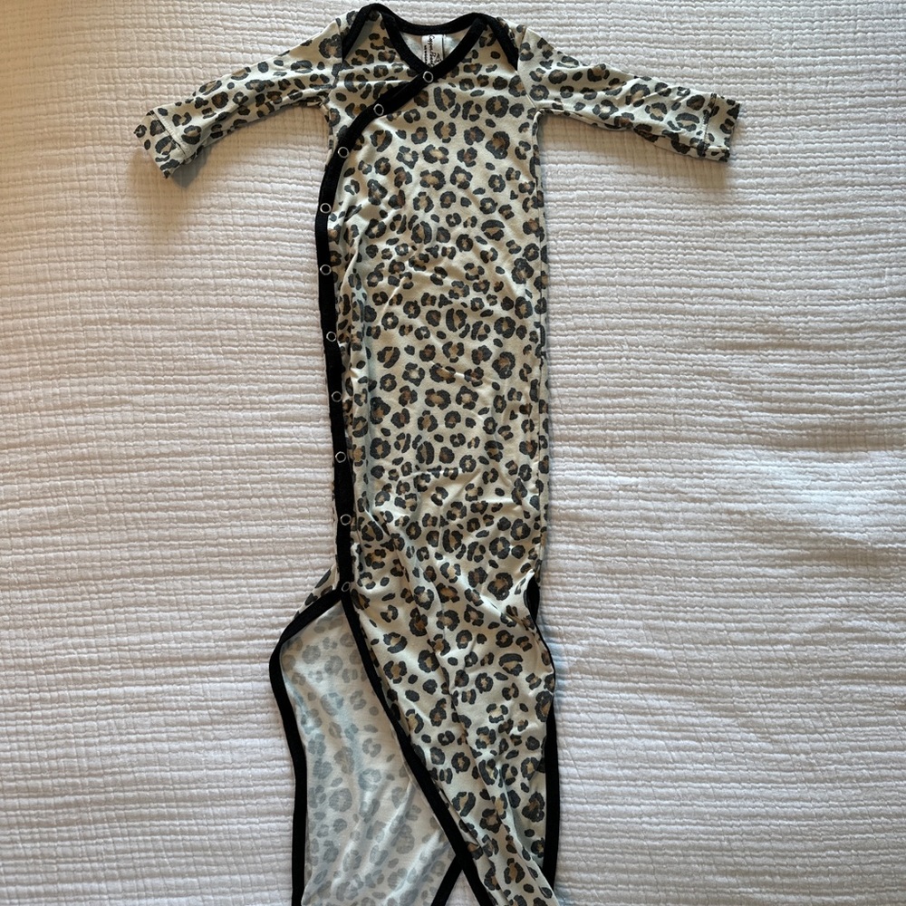Copper Pearl Newborn Cheetah Print Gown